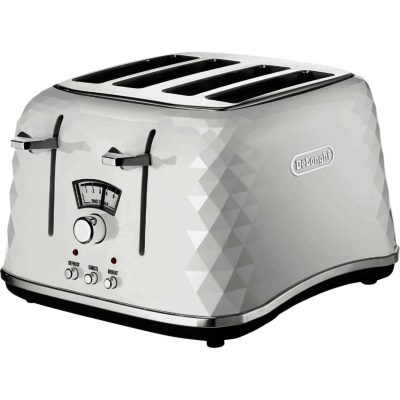 Delonghi CTJ4003.W Brillante 4 Slice Toaster in White